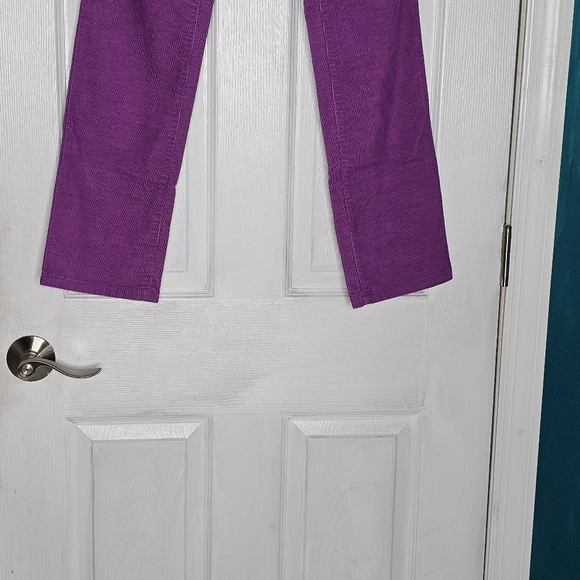 Loft Corduroy Modern Straight Pants Magenta 6P - Picture 13 of 13